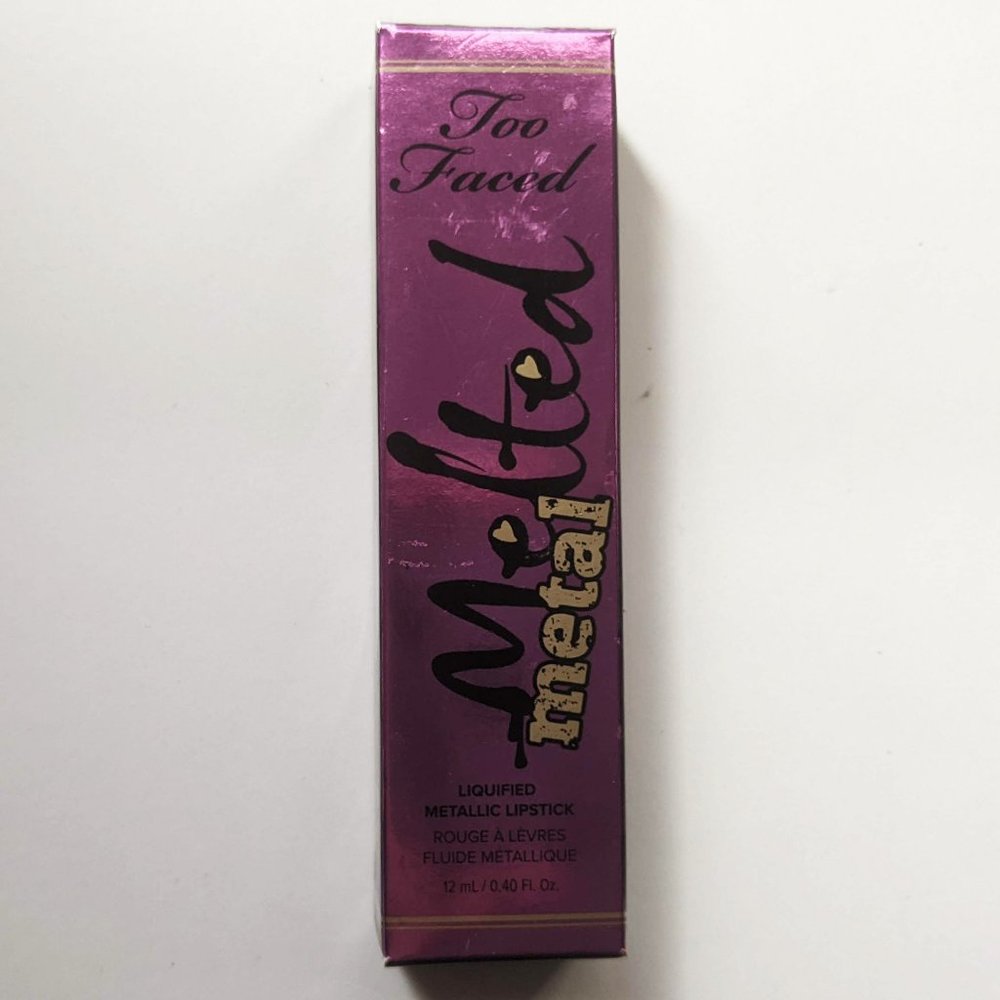 Too Faced Melted Metal Liquified Metallic Lipstick Violet New In Box